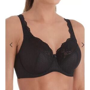 Fit Fully Yours - Serena Lace Multi-Part Underwire Bra Black 40F - Black